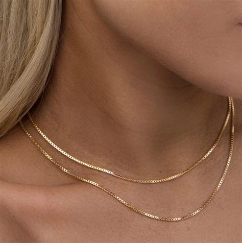 box chain necklace for women